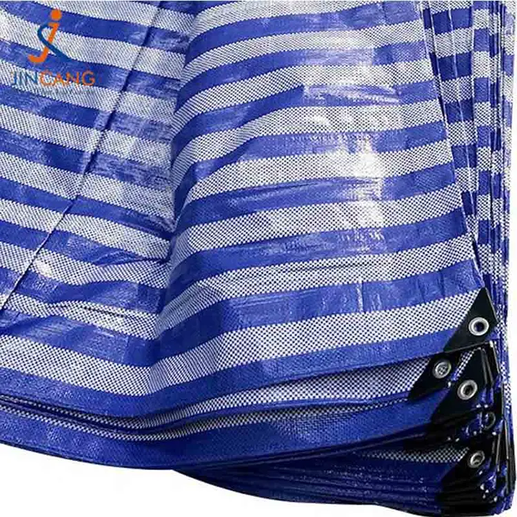 100% återvunnet material PP -presenning med svart triangel förstärkt