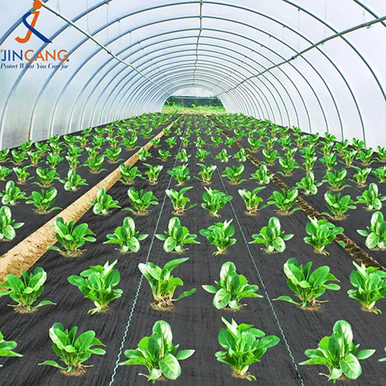 Geotextil gräsbarriär svart ogräsbarriär tygmatta