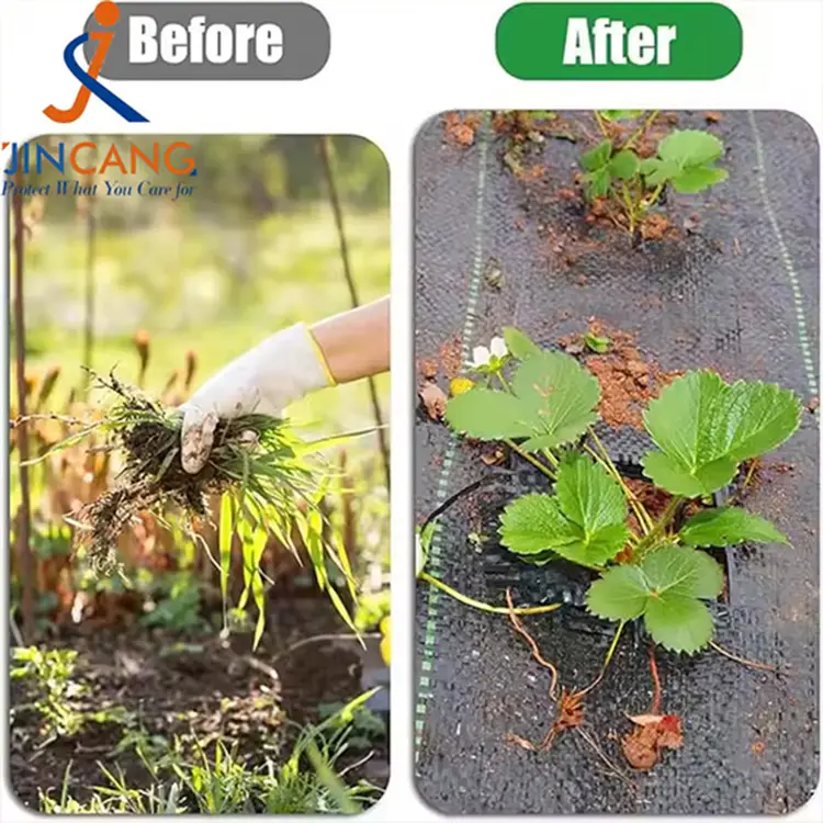 Geotextil gräsbarriär svart ogräsbarriär tygmatta